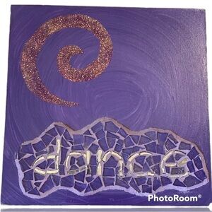 Wooden Mixed Media Dance Sign